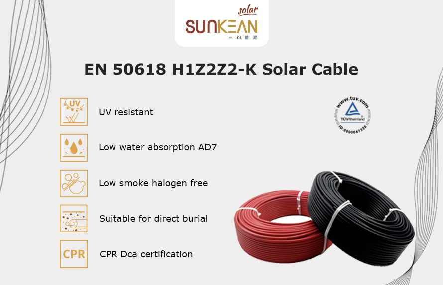 CPR rated H1Z2Z2-K Solar Cable CPR rated H1Z2Z2-K Solar Cable