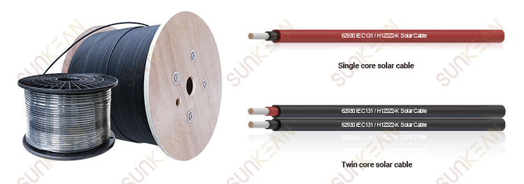Câble solaire résistant à l'eau