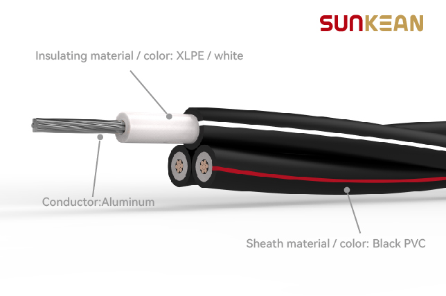 Câble solaire en aluminium CVT