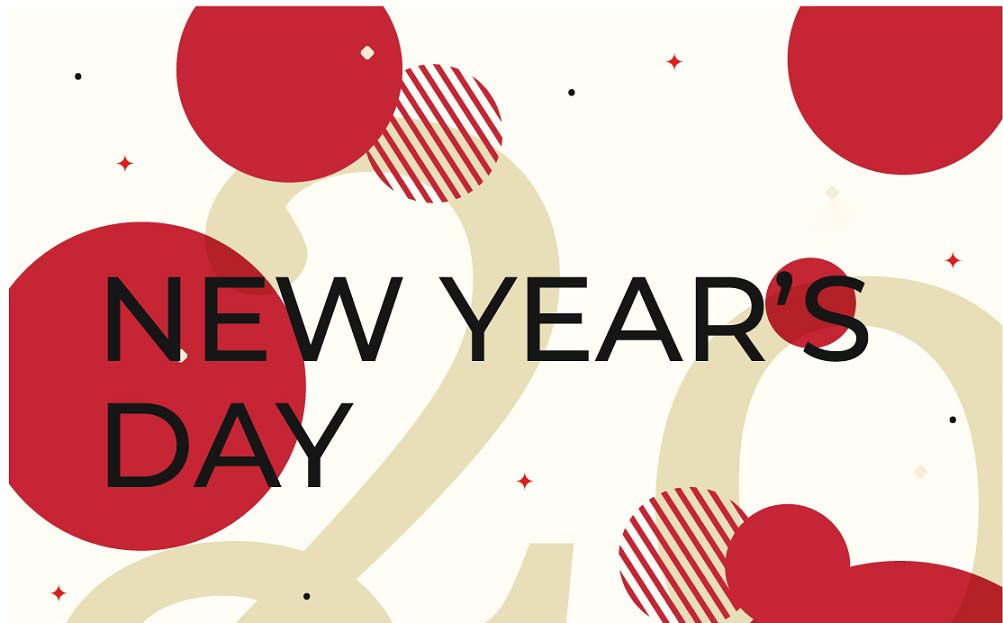 Avis de vacances pour le jour de l'An
    